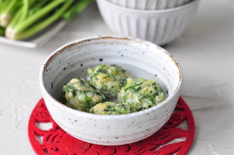 菠菜虾丸