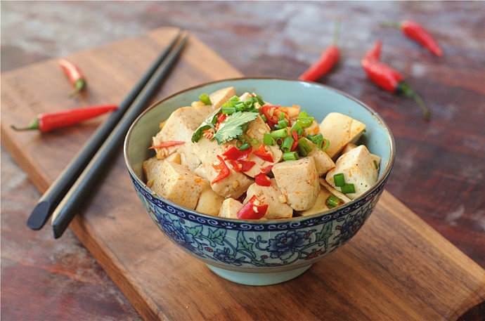高蛋白低脂肪，减肥食谱—香辣拌豆腐