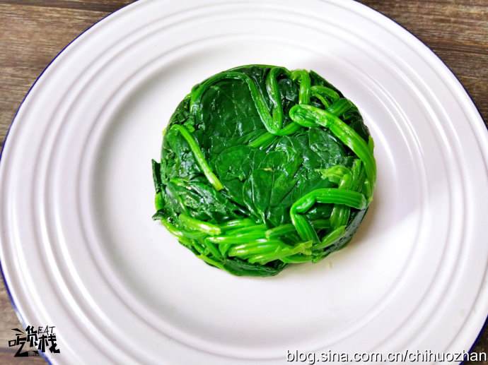虾仁菠菜塔