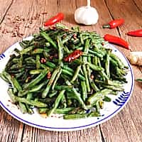 川菜 素 干煸豆角 快手家常菜 下饭菜的做法图解10