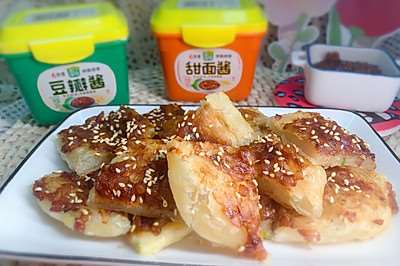 快手菜外酥里嫩土家酱香饼简朴易做