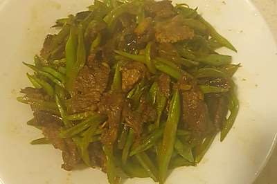 牛肉炒扁豆 快手菜